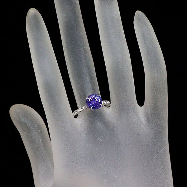 タンザナイト2.53ct ダイヤモンド0.36ct　pt900 リング　12号 Pt900 タンザナイト ダイヤモンド リング 2.38ct D0.36ct - メルカリ