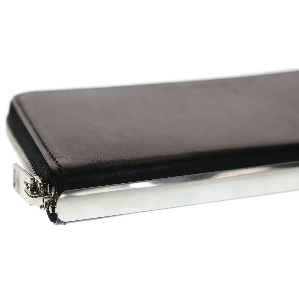 JOHN LAWRENCE SULLIVAN ジョンローレンスサリバン LEATHER LONG WALLET カウハイド レザー ジップアップロングウォレット 長財布 ブラック/シルバー JLS-08-04 JOHN LAWRENCE SULLIVAN（ジョン ローレンス サリバン） 財布 LONG