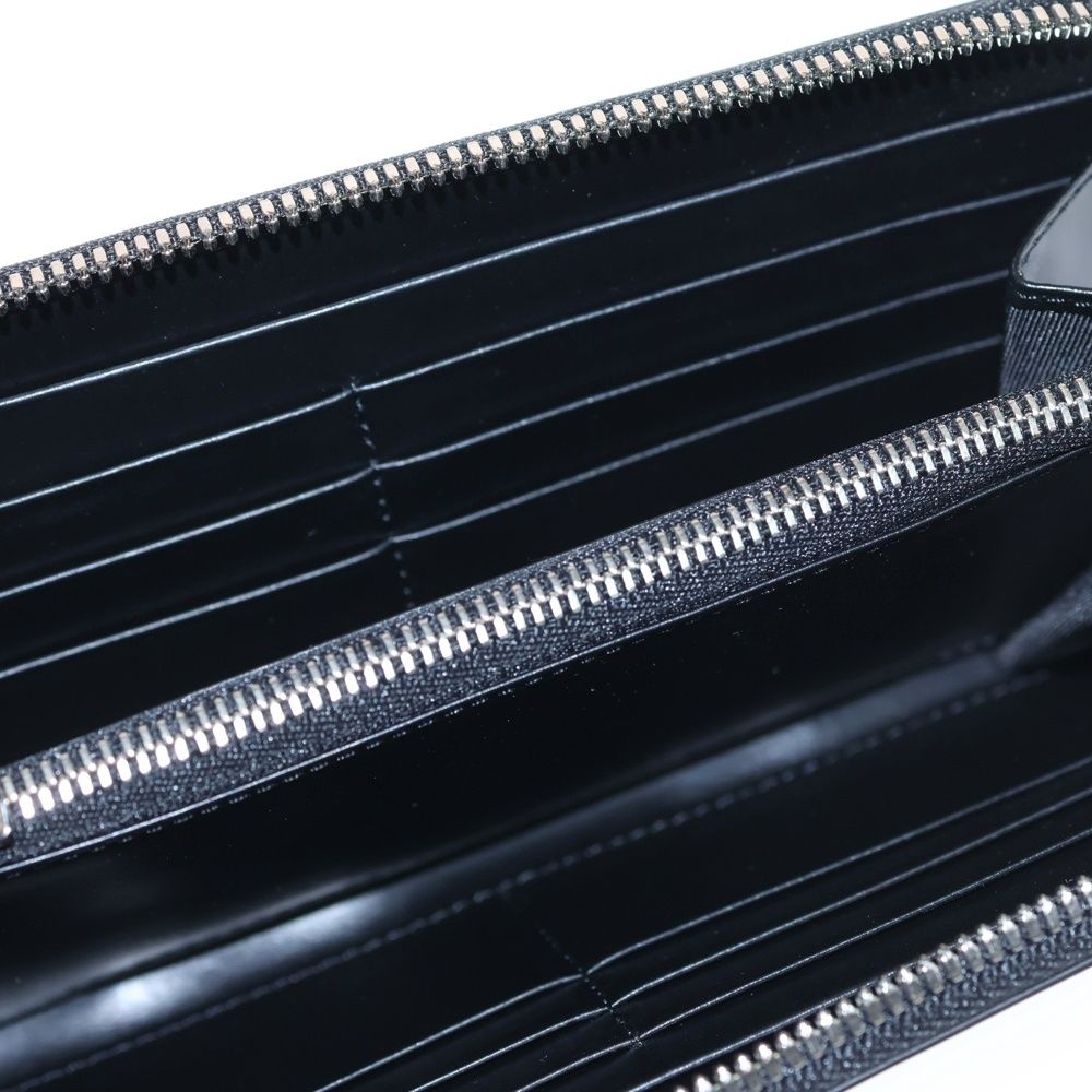 JOHN LAWRENCE SULLIVAN ジョンローレンスサリバン LEATHER LONG WALLET カウハイド レザー ジップアップロングウォレット 長財布 ブラック/シルバー JLS-08-04 JOHN LAWRENCE SULLIVAN (ジョンローレンスサリバン) LEATHER LONG