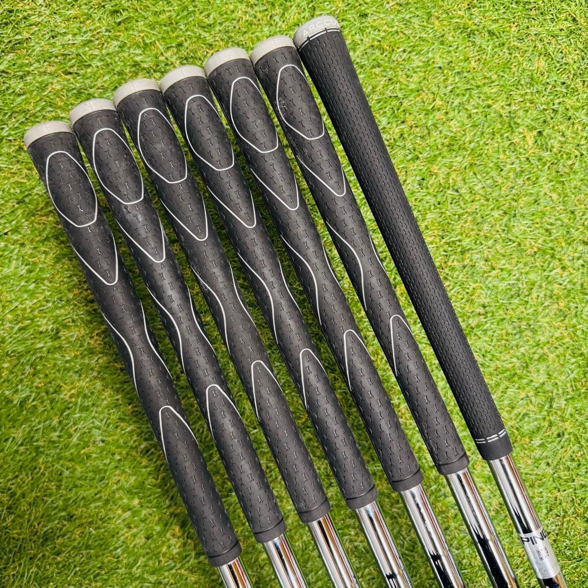 良品】初心者推奨 ピン G710 黒ドット メンズアイアンセット 7本 S