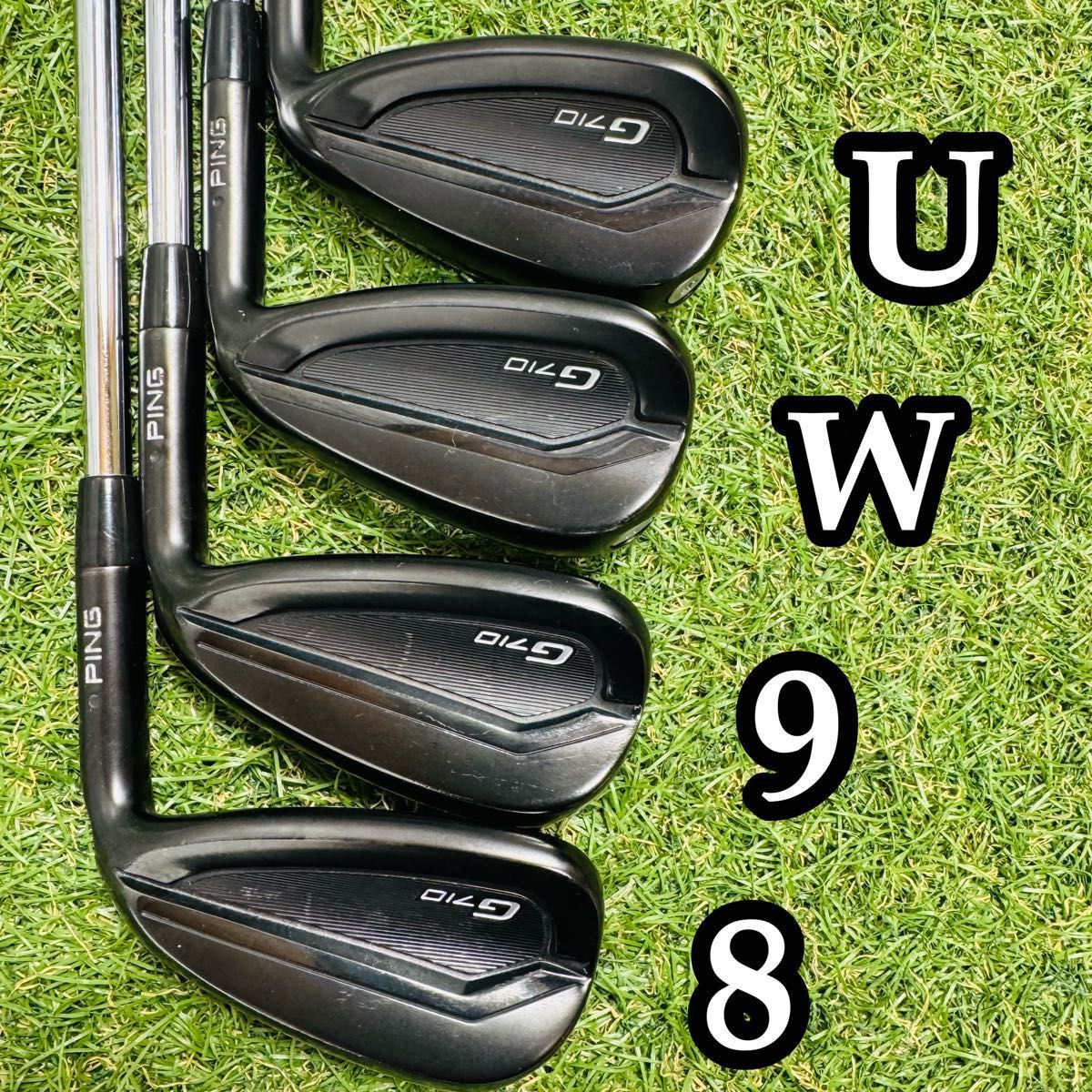 良品】初心者推奨 ピン G710 黒ドット メンズアイアンセット 7本 S