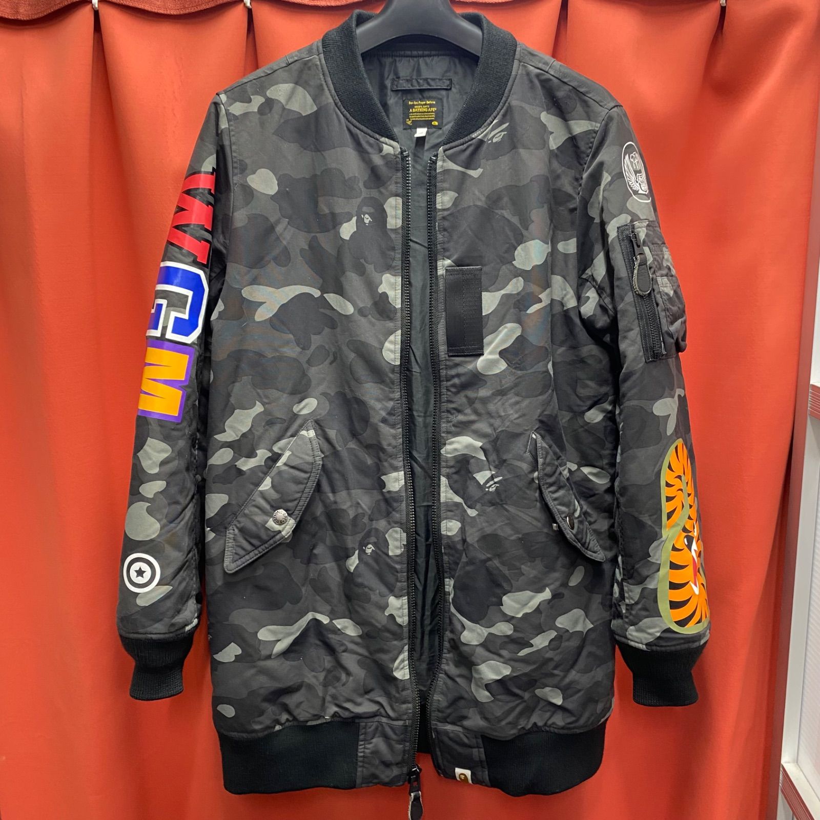 A BATHING APE アベイシングエイプ XS フライトジャケット MA-1