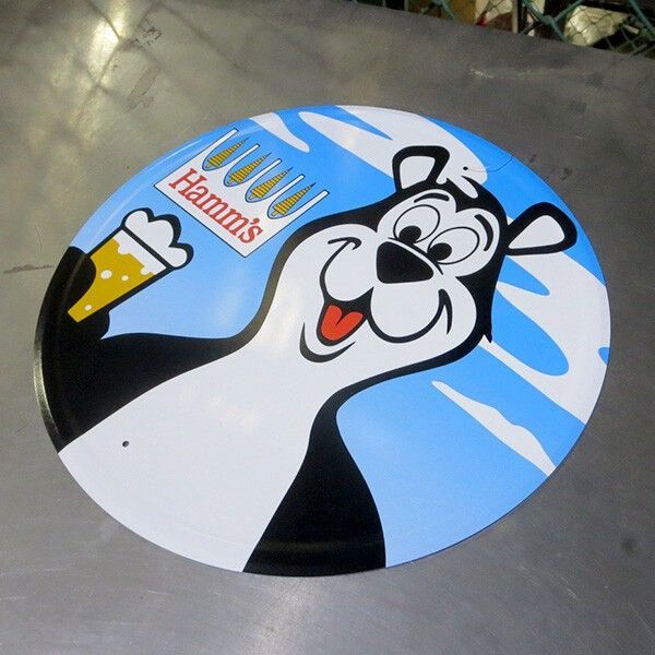 ラウンド メタルサイン Hamm's ハムズ ブリキ看板 ビール 企業