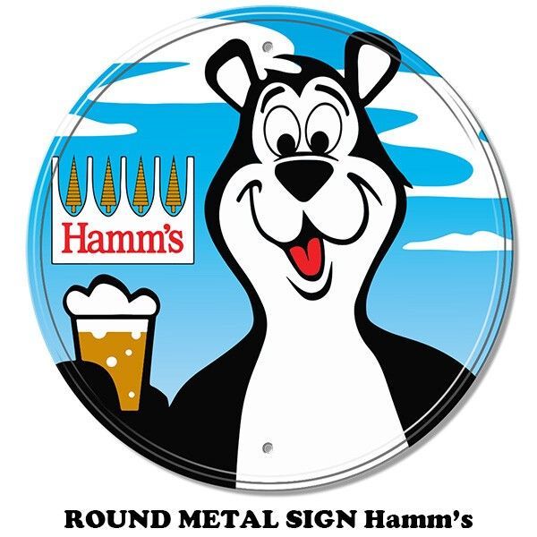 ラウンド メタルサイン Hamm's ハムズ ブリキ看板 ビール 企業