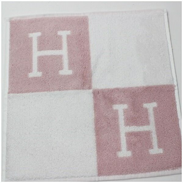 エルメス 未使用 アヴァロン コットン ハンカチ ミニタオル ピンク