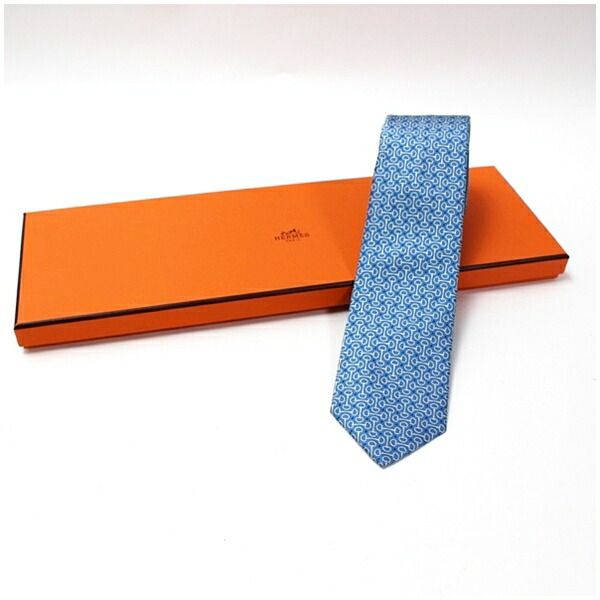 エルメス シルク ネクタイ クレリックタイ 未使用 細身 現行品 中古