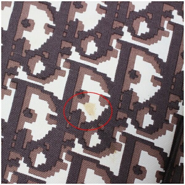 クリスチャンディオール スカーフ トロッター柄 ベージュ ブラウン