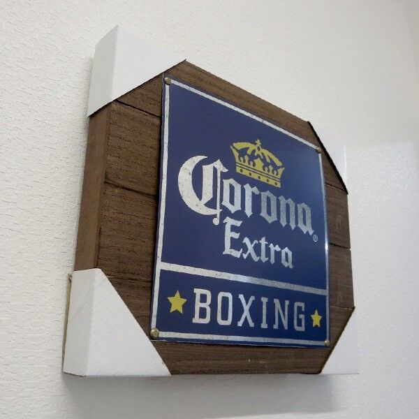 ウッデン サインボード CORONA EXTRA BOXING BOX TOP コロナビール
