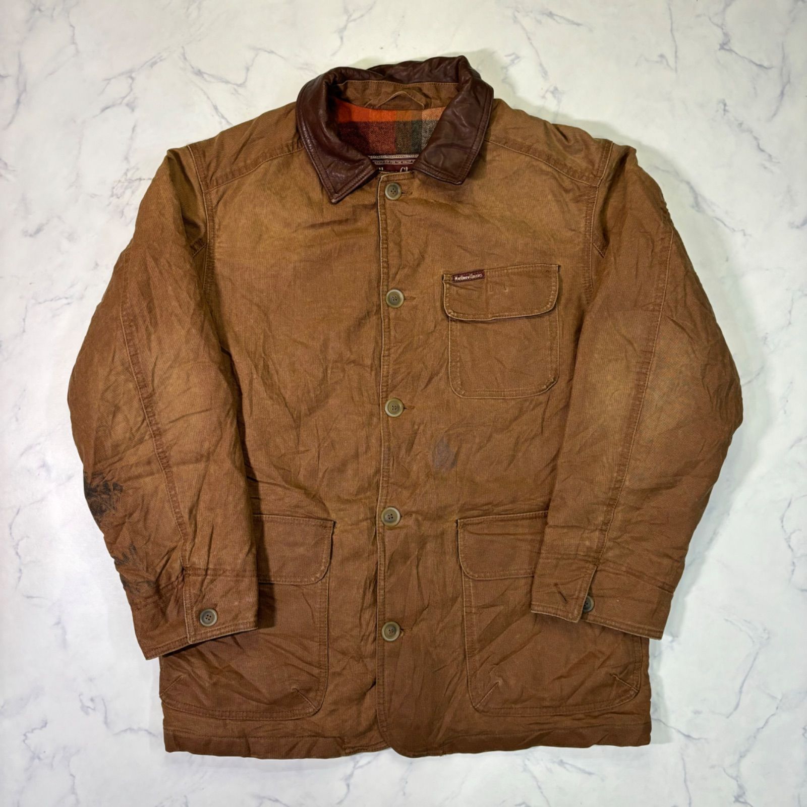 Marlboro Classics マルボロクラシックス レザー襟 ワークジャケット