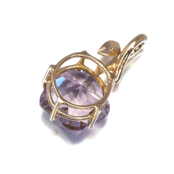 アメジスト ダイヤ ダイヤモンド ペンダントトップ K18PG #185448