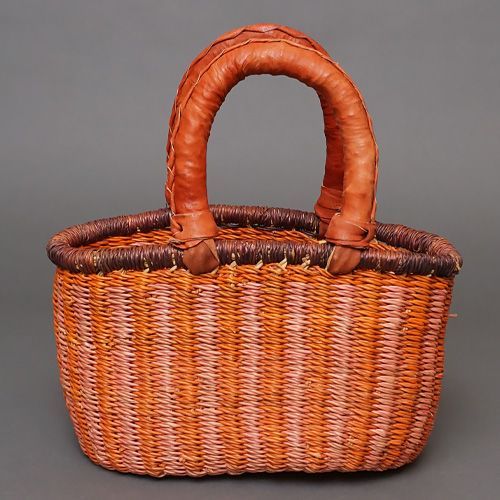 アフリカ ブルキナファソ 楕円 マルシェバスケット カラー Sサイズ No