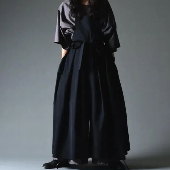 BISHOOL Wool Gabardine Wrap KIMONO Cloth black 尾州 ウール