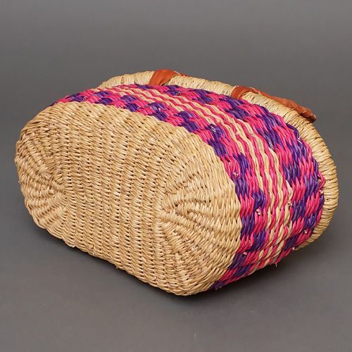 アフリカ ブルキナファソ 楕円 マルシェバスケット カラー Sサイズ No