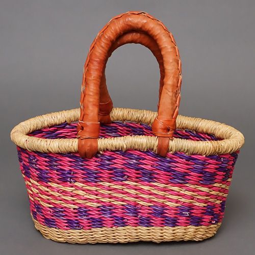 セール/新品/アフリカ ガーナ製/ブルキナボルガ バスケット/42×46cm セール/新品/アフリカ ガーナ製/ブルキナボルガ バスケット/42×46cm