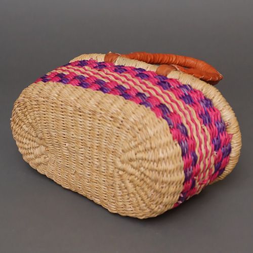 アフリカ ブルキナファソ 楕円 マルシェバスケット カラー Sサイズ No