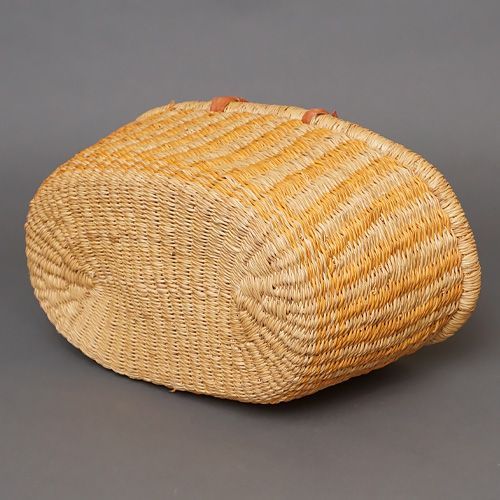 アフリカ ブルキナファソ 楕円 マルシェバスケット カラー Mサイズ No