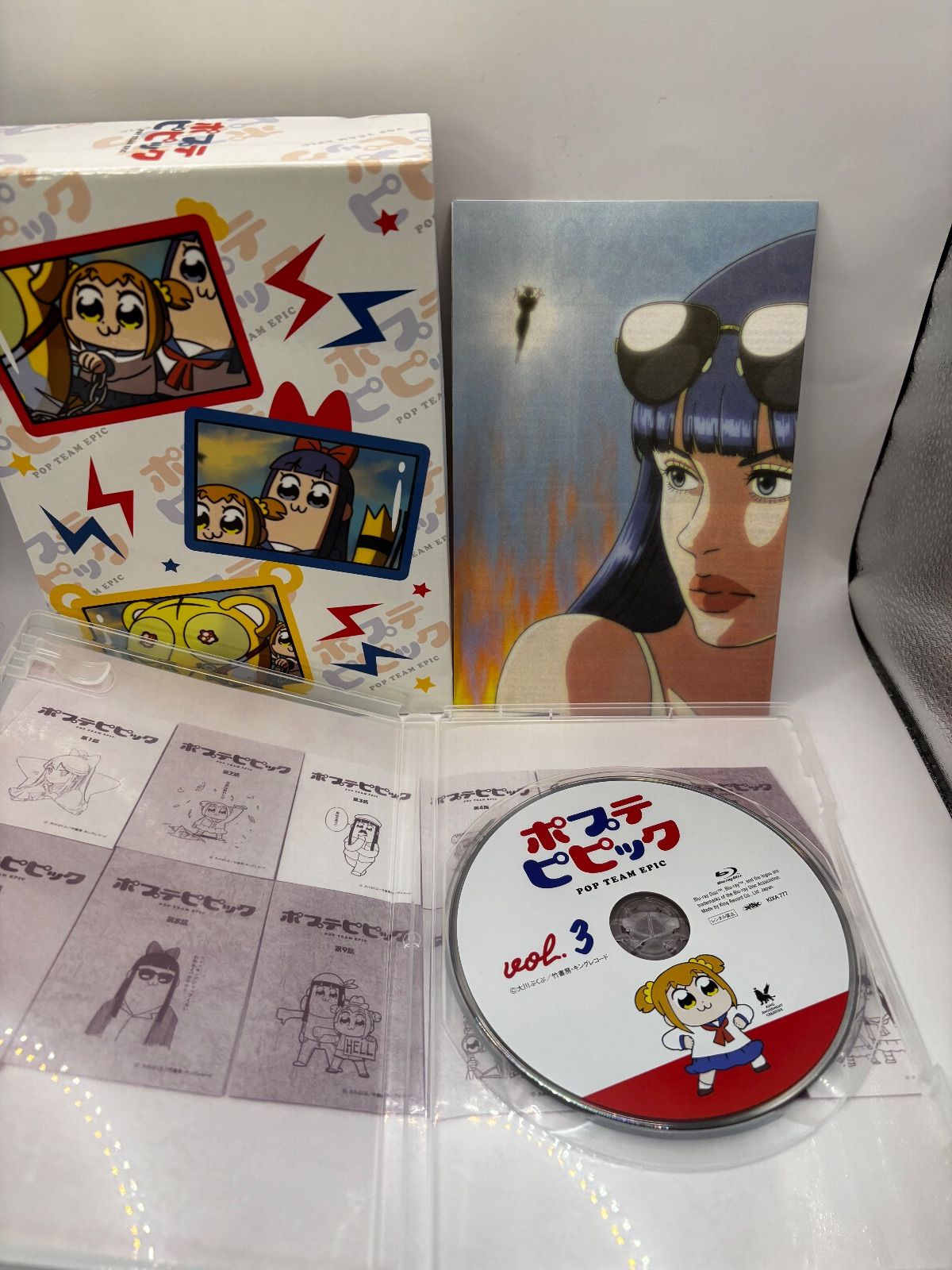 中古】ポプテピピック Blu-ray 全3巻セット【とらのあな特典：全巻収納 
