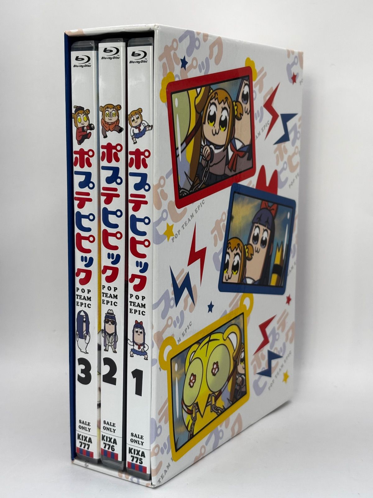 中古】ポプテピピック Blu-ray 全3巻セット【とらのあな特典：全巻収納 