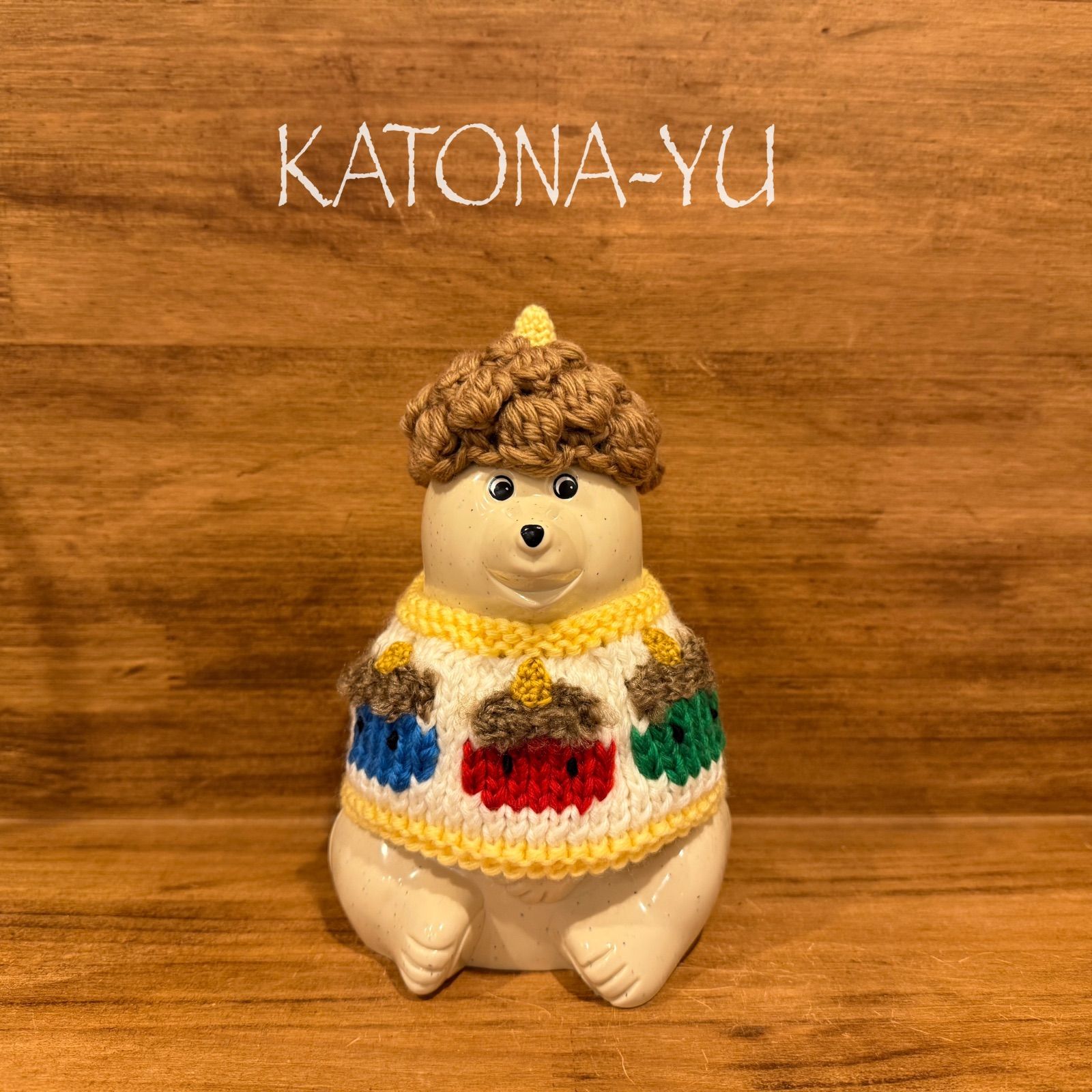 Erページ＊しろくまさんのバレンタインitem、赤鬼帽子 しろくま貯金箱