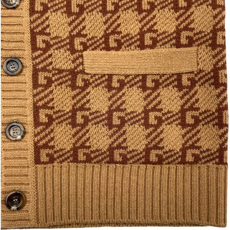 グッチ GUCCI HAHAHA GGロゴニットカーディガン 721797 ブラウン