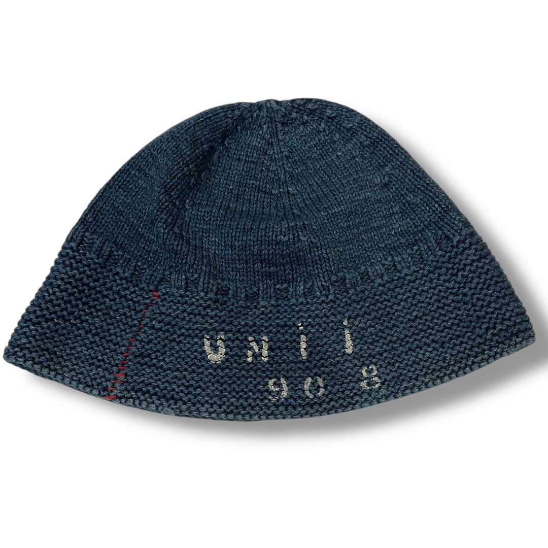 45rpm Umii908/ネイビーコットンニット 45rpm umii908 フォーティーファイブアール ニット帽 藍染め
