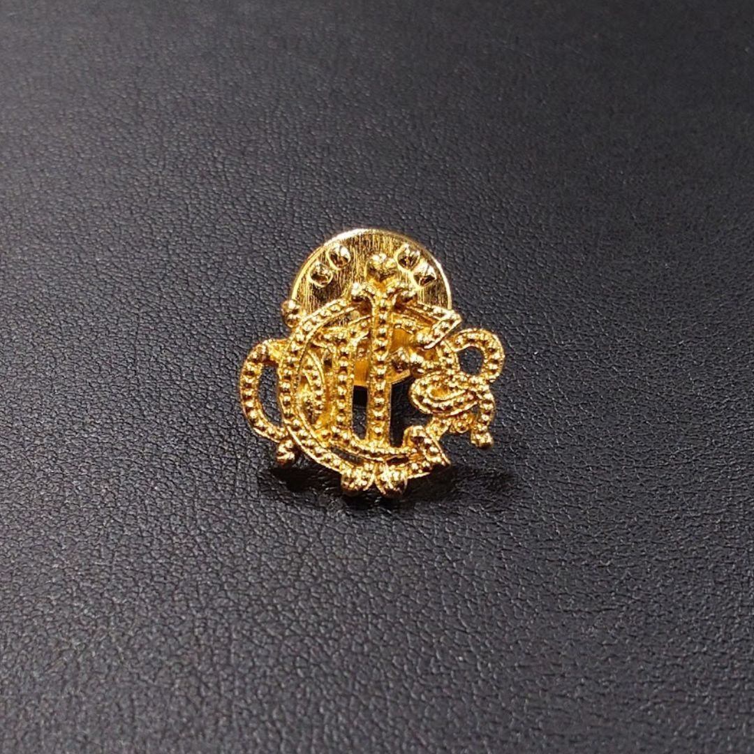 クリスチャンディオール ゴールドピンバッジ、エンブレムロゴ ヴィンテージ Christian Dior CD クリスチャン ディオール エンブレム