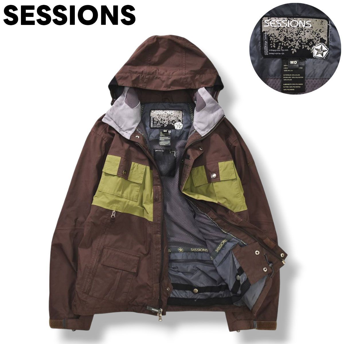 SESSIONS スノーボードジャケット MD/M SESSIONS（セッションズ） メンズ スノーボード ジャケット PHASE