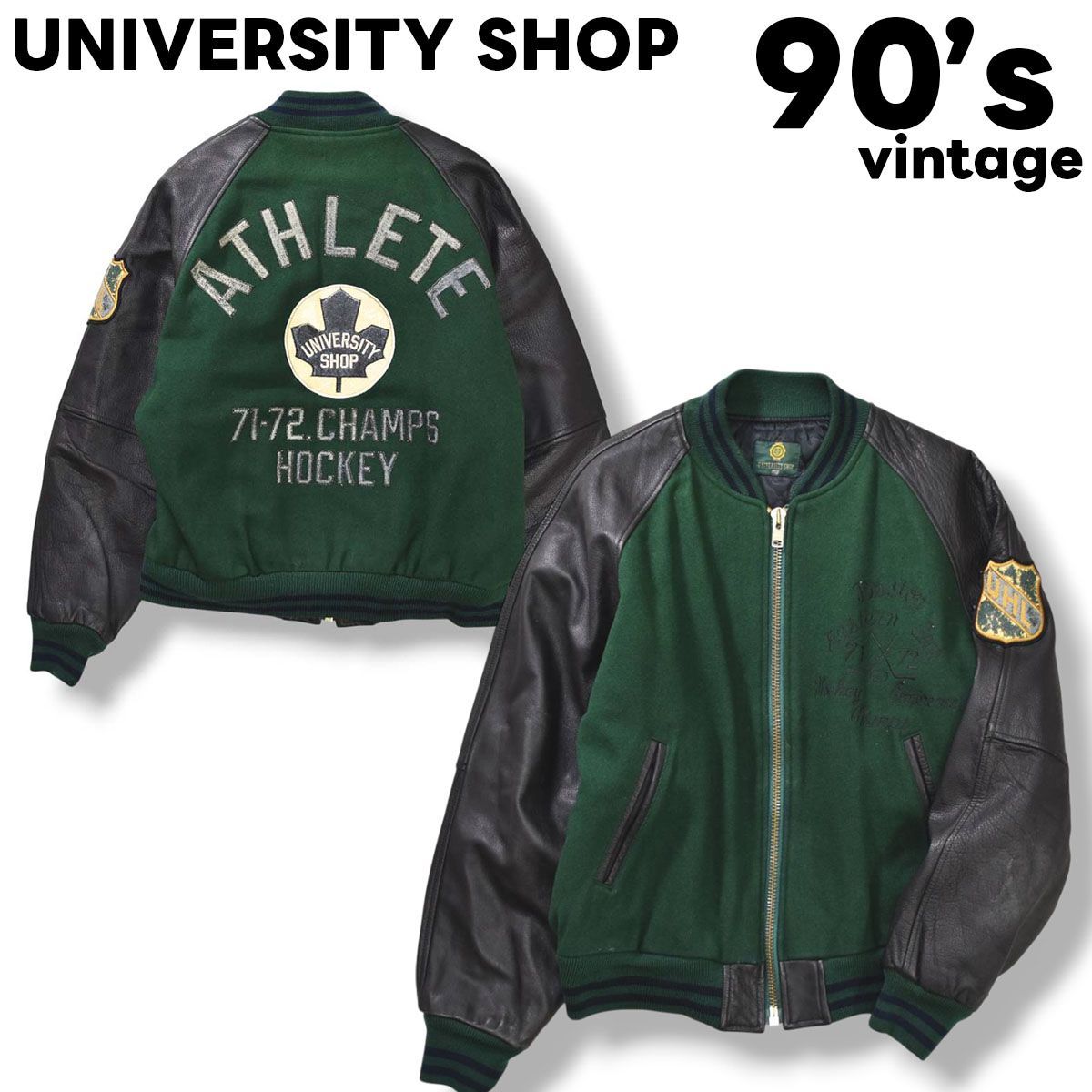 90s ヴィンテージ UNIVERSITY SHOP アイスホッケー カレッジ デザイン