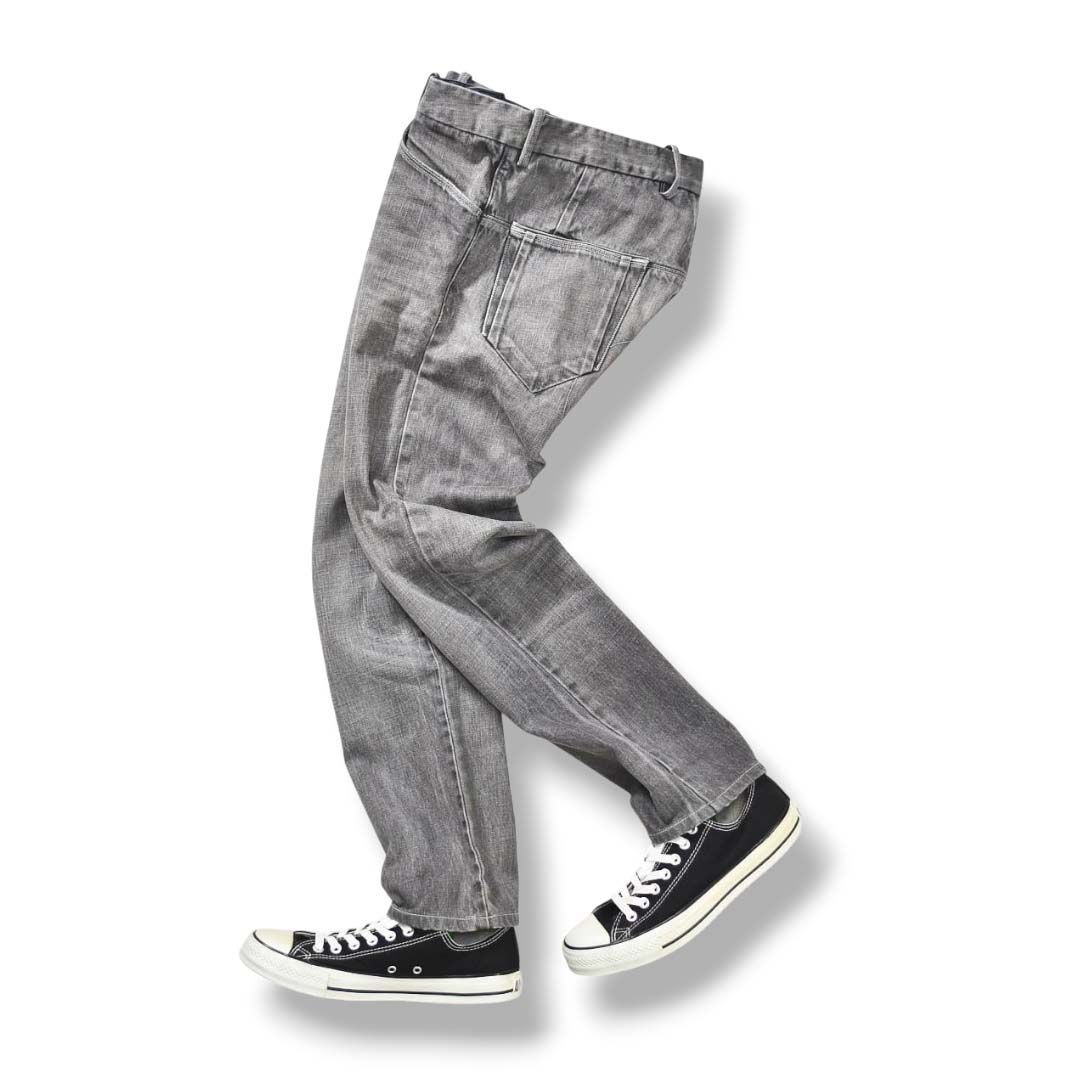 廃盤】 ルーマニア製 ディーゼル DIESEL ブラックゴールド Black Gold DIESEL グレー ストレートパンツ ジッパーポケット付き