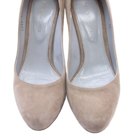 セルジオロッシ Sergio rossi パンプス スエード ヒール 35 ベージュ