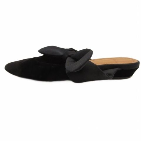 オーガ OHGA リボン ベロア ミュール フラット S ブラック □TC - メルカリ