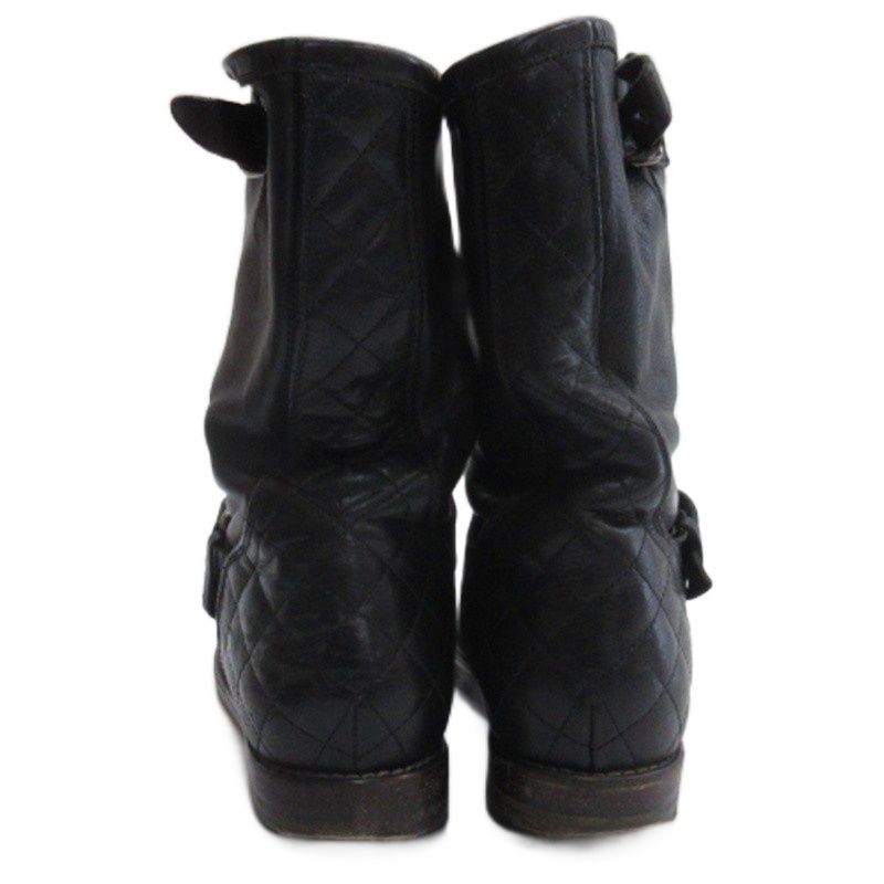 ブッテロ BUTTERO エンジニアブーツ レザー ブラック 35.5 22.5cm □TC