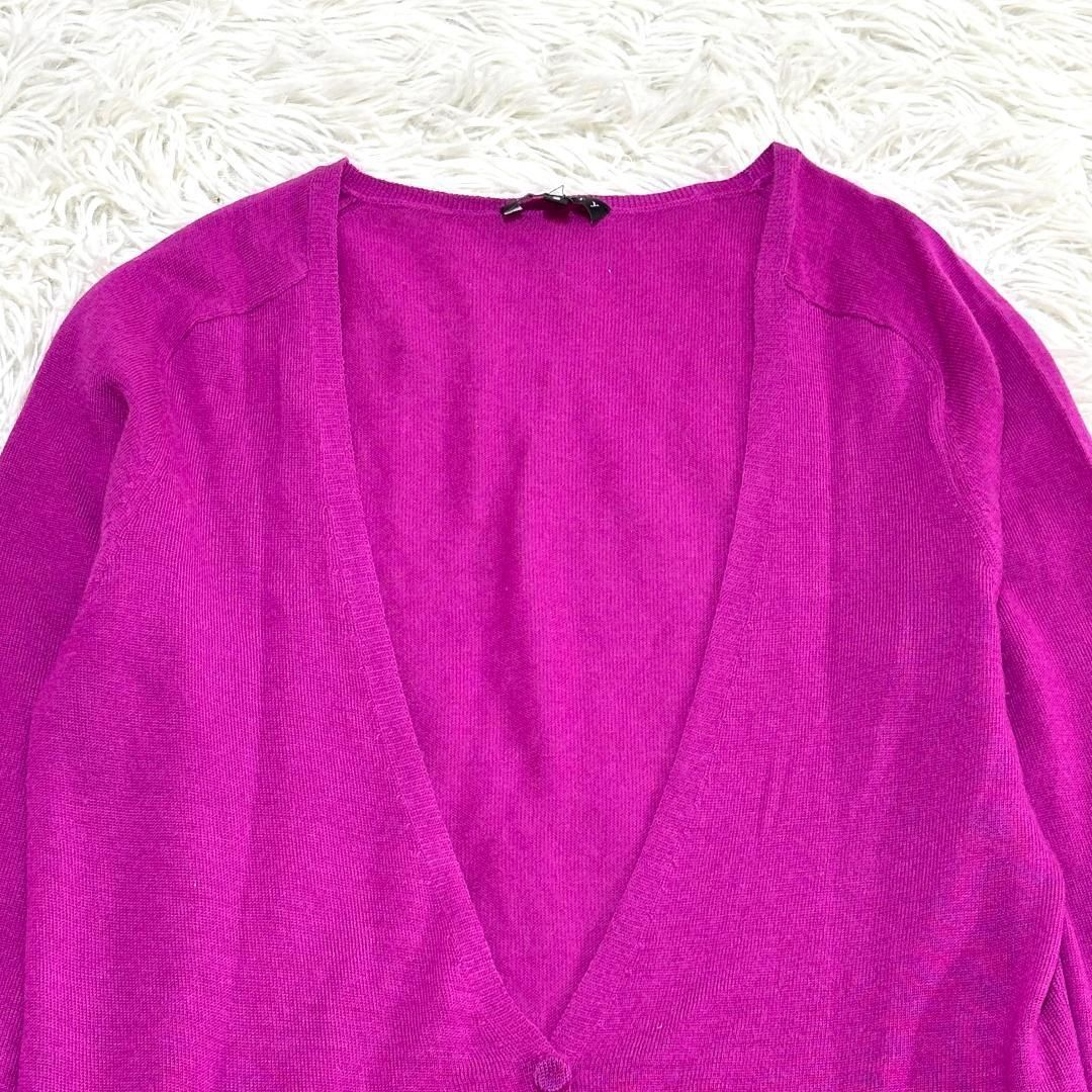 美品】 theory カシミヤ100％ニットカーディガン 2 パープル - メルカリ 