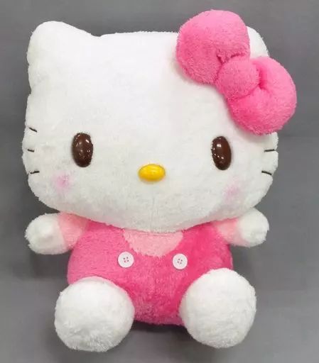 中古】ぬいぐるみ キティ ギガジャンボふんわりカラーピンクぬいぐるみ