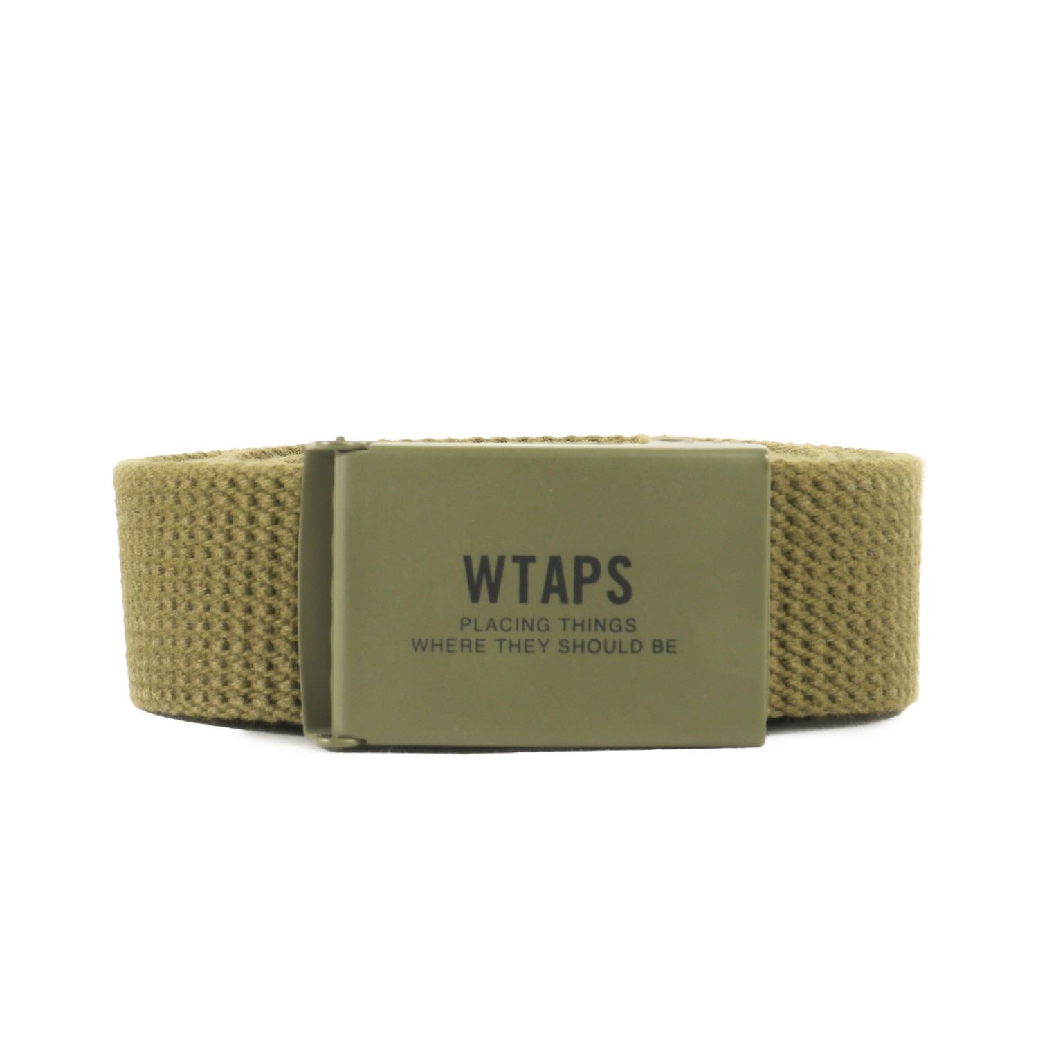 wtaps ベルト オリーブ 美品】WTAPS ダブルタップス ベルト / ブランドロゴ GI ガチャベルト