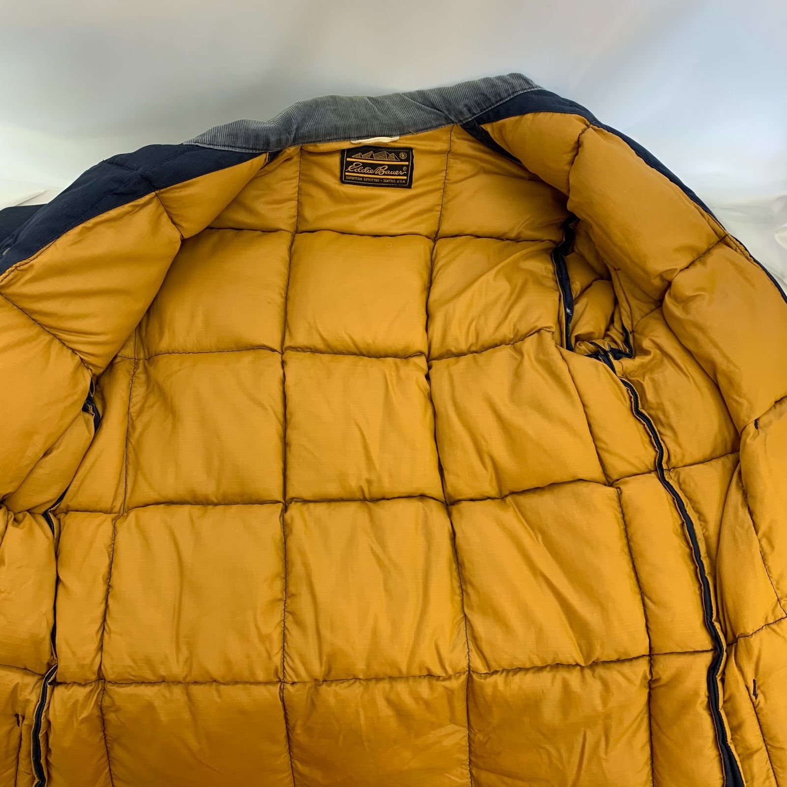 Eddie Bauer Snap-jac ダウンジャケット 不明 ネイビー 古着 70～80 