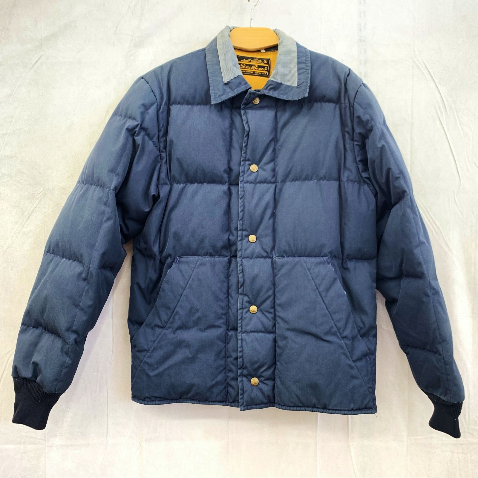 Eddie Bauer Snap-jac ダウンジャケット 不明 ネイビー 古着 70～80 