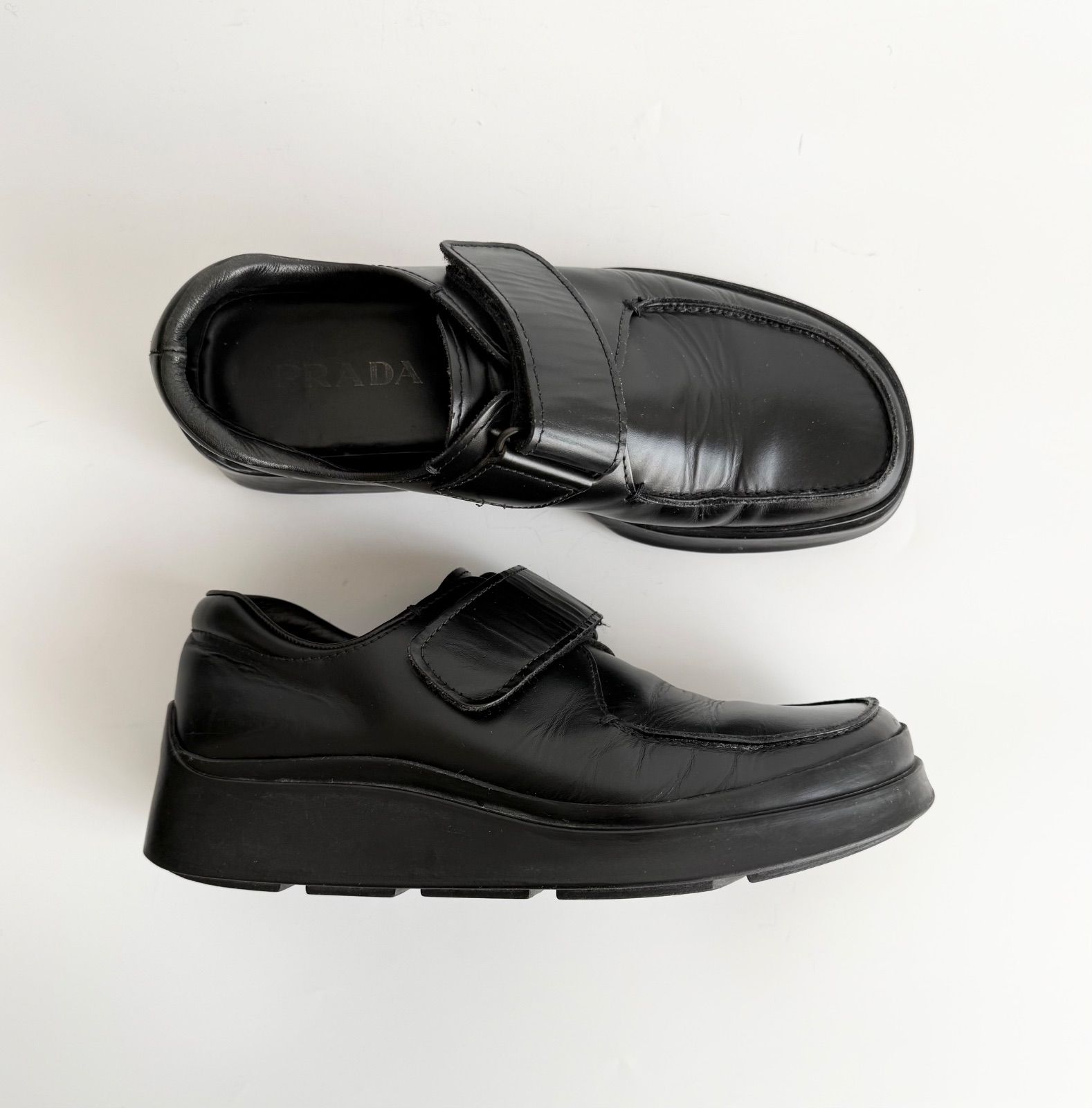 SS1998 PRADA MEN LEATHER BELTED SHOES プラダ 1998年 archive