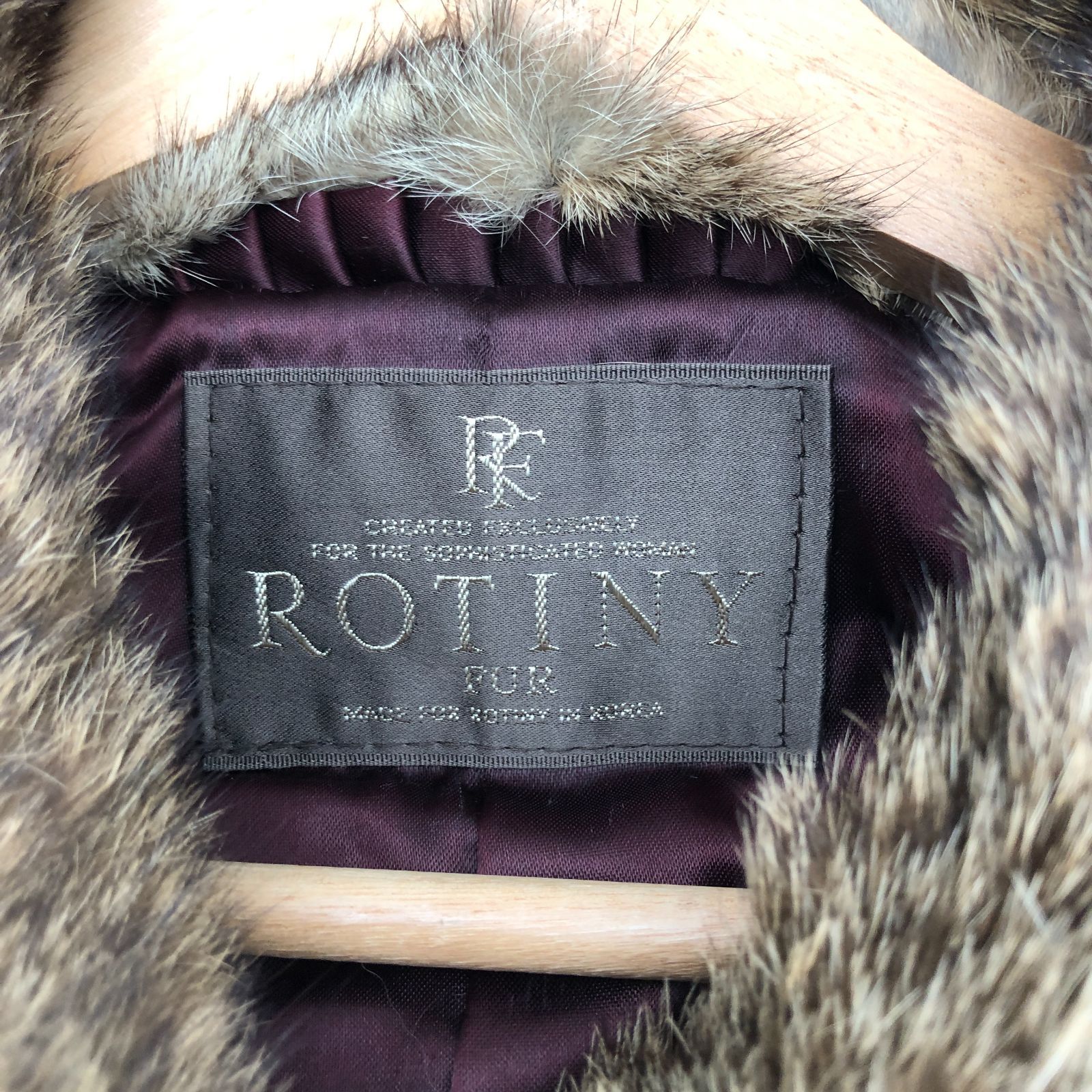 〇〇 ROTINY ロティニー ファーコート 9 ブラウン 楽天市場】コート