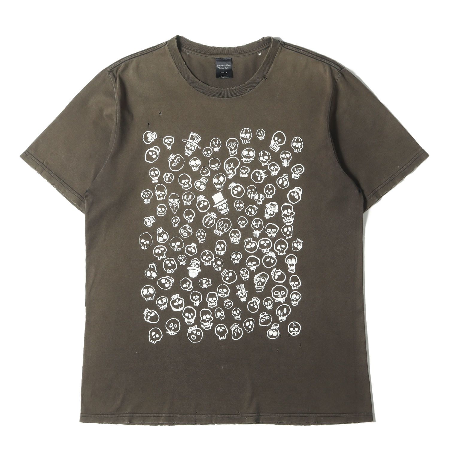number (n)ine Tシャツサイズ4スカルチャコール NUMBER (N)INE ナンバーナイン Tシャツ サイズ:4 / 05SS ナイト