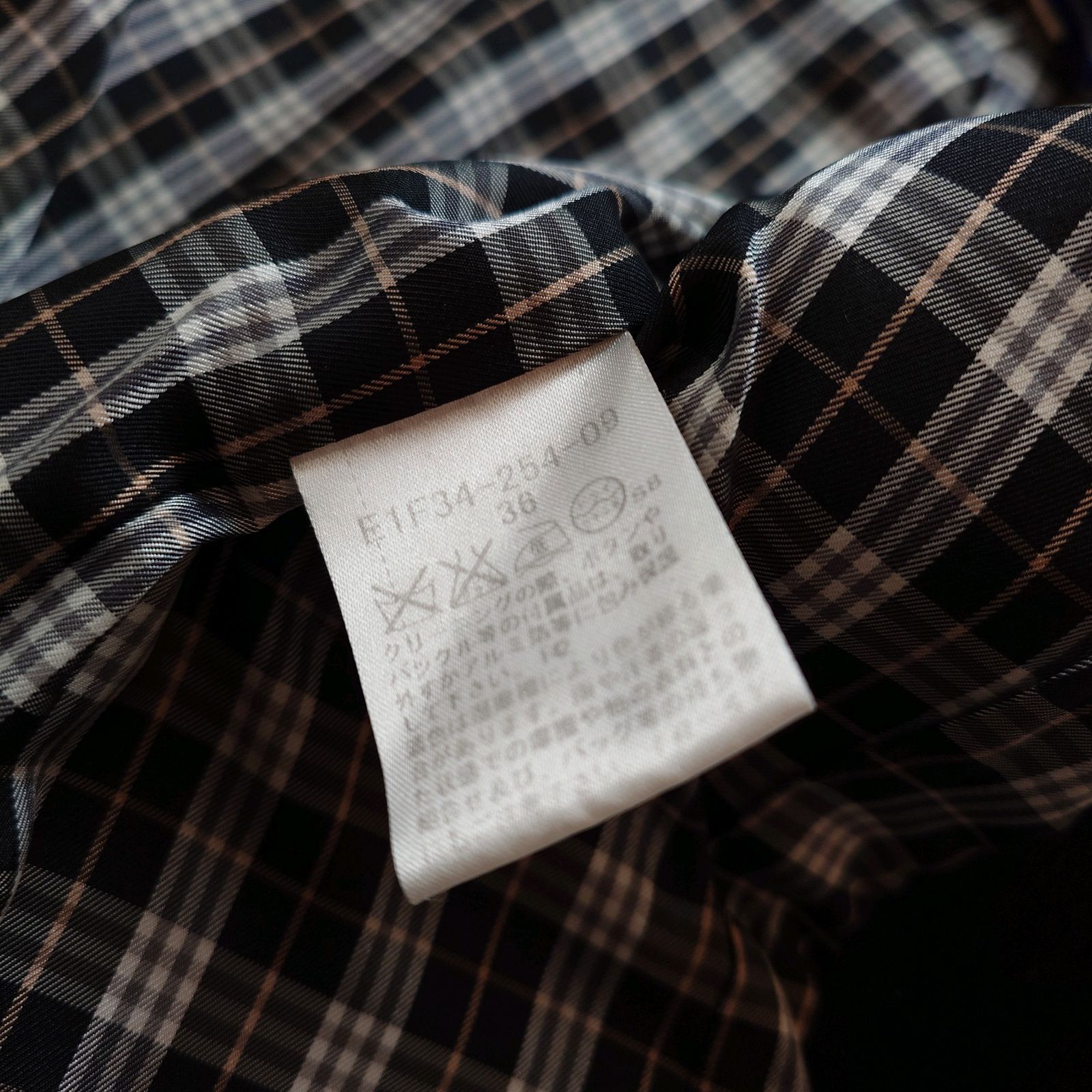 バーバリー ブルーレーベル BURBERRY BLUE LAVEL チェック柄 Pコート