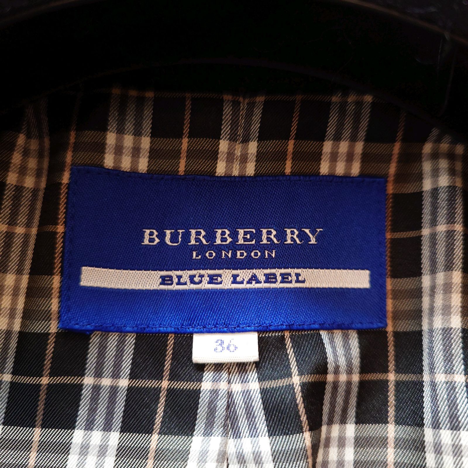 バーバリー ブルーレーベル BURBERRY BLUE LAVEL チェック柄 Pコート