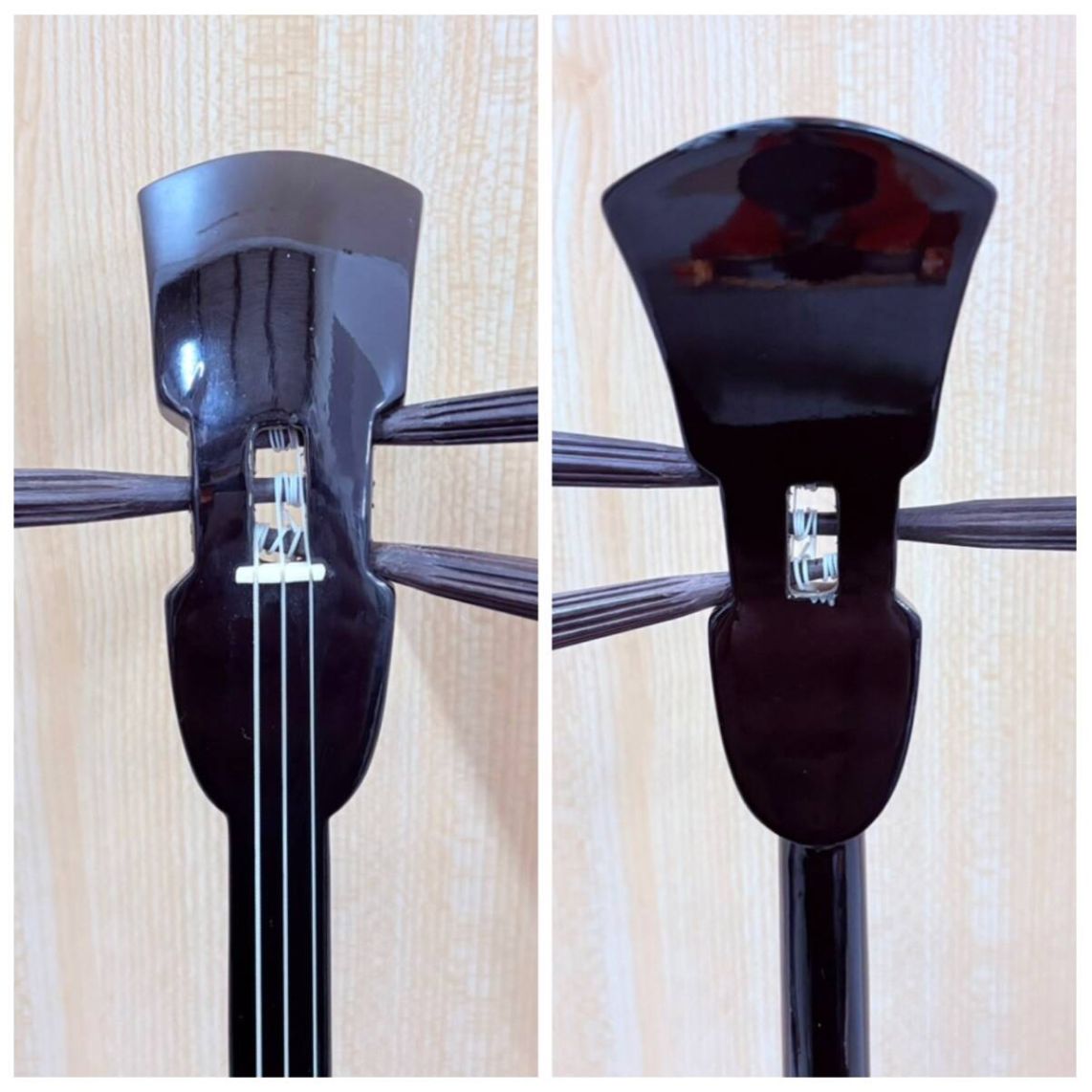 三線本体 人工皮 ケース付き 消音コマ 予備弦あり 三線本体 人工皮