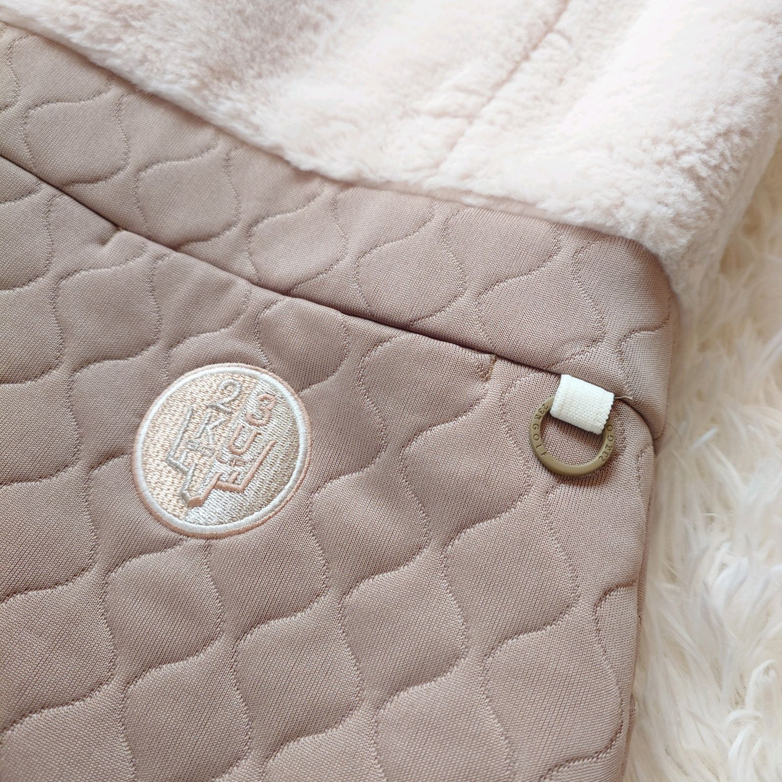 美品 23区ゴルフ 23区GOLF フェイクファー×キルト ワンピース