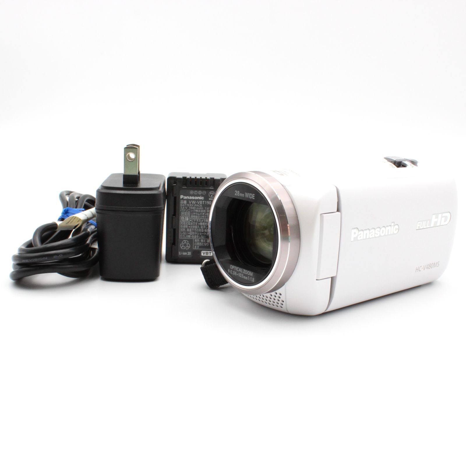 □極上品□ PANASONIC HC-V480MS ホワイト #..397 パナソニック HC