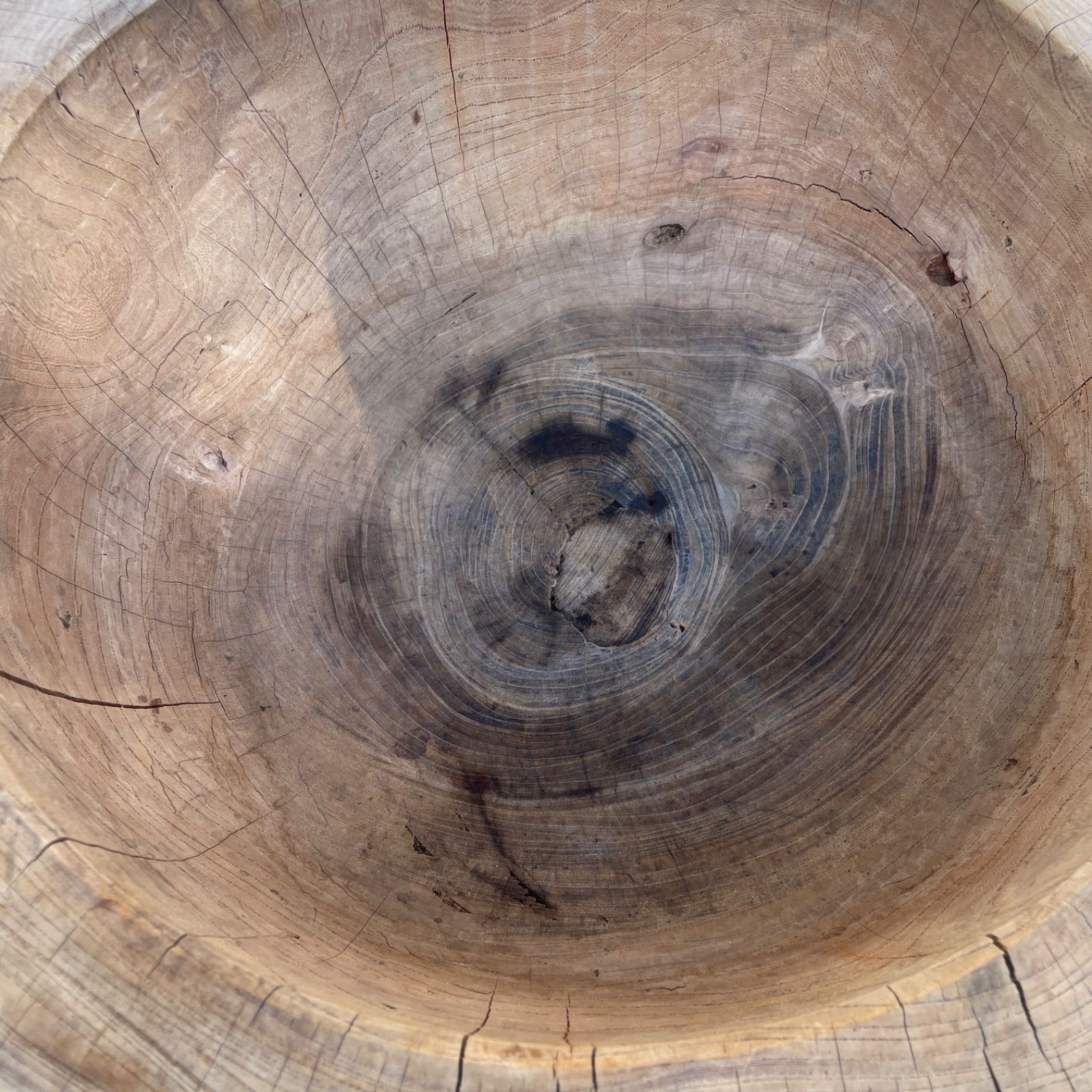 臼・うす・ウス・欅臼・餅つき臼 3升臼 杵2本セット 横浜から50kmほど