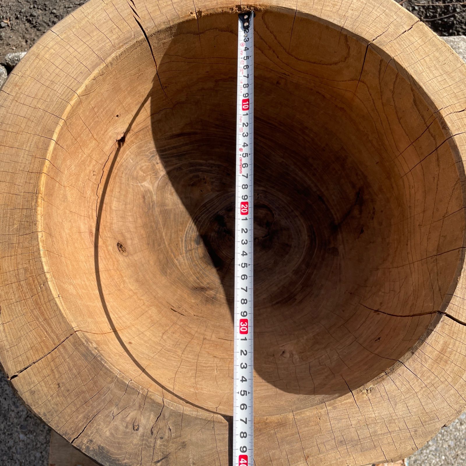 臼・うす・ウス・欅臼・餅つき臼 3升臼 杵2本セット 横浜から50kmほど