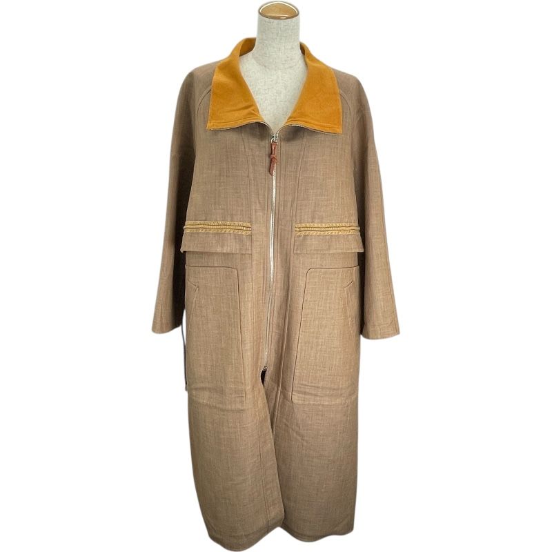 エルメス HERMES カシミヤジップアップロングコート 3E0106DC ベージュ