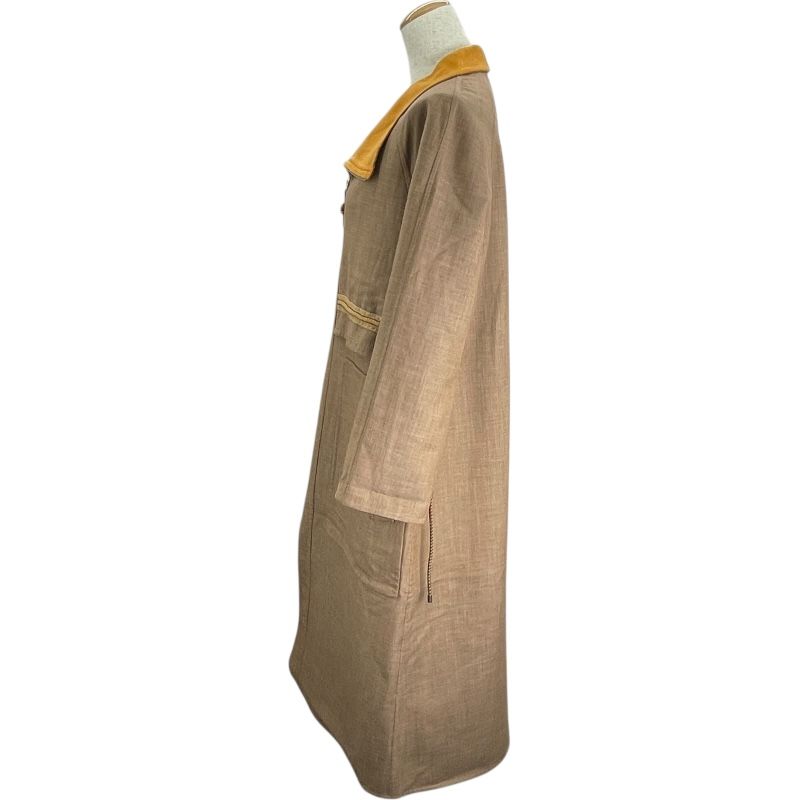 エルメス HERMES カシミヤジップアップロングコート 3E0106DC ベージュ