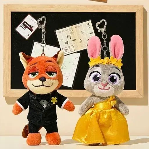 未開封)ズートピア2 ニック ジュディ ぬいぐるみ キーホルダー セット